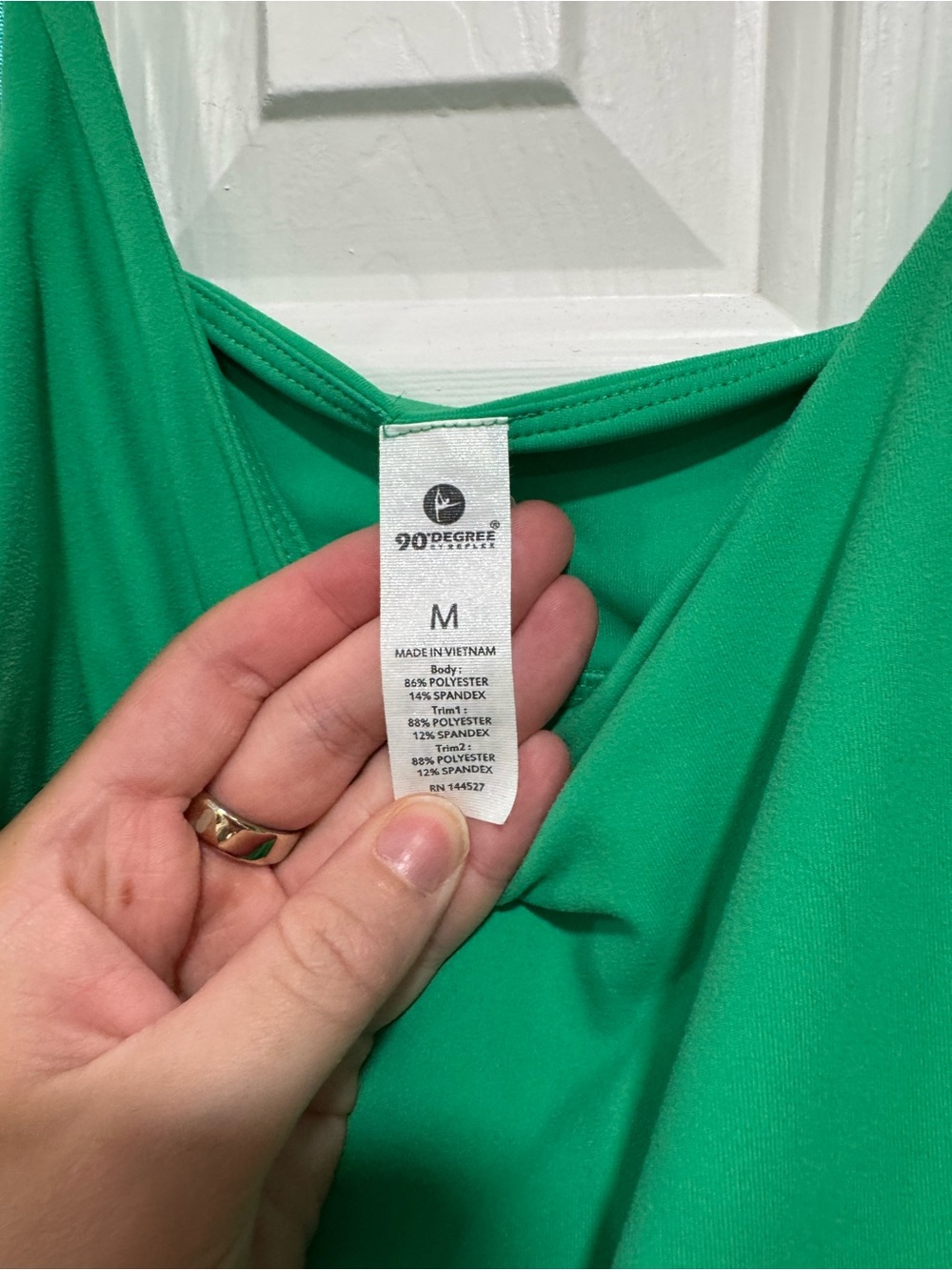 90 Degree By Reflex Emerald Green Athletic Dress Adjustable Straps Womens Medium - Picture 2 of 2